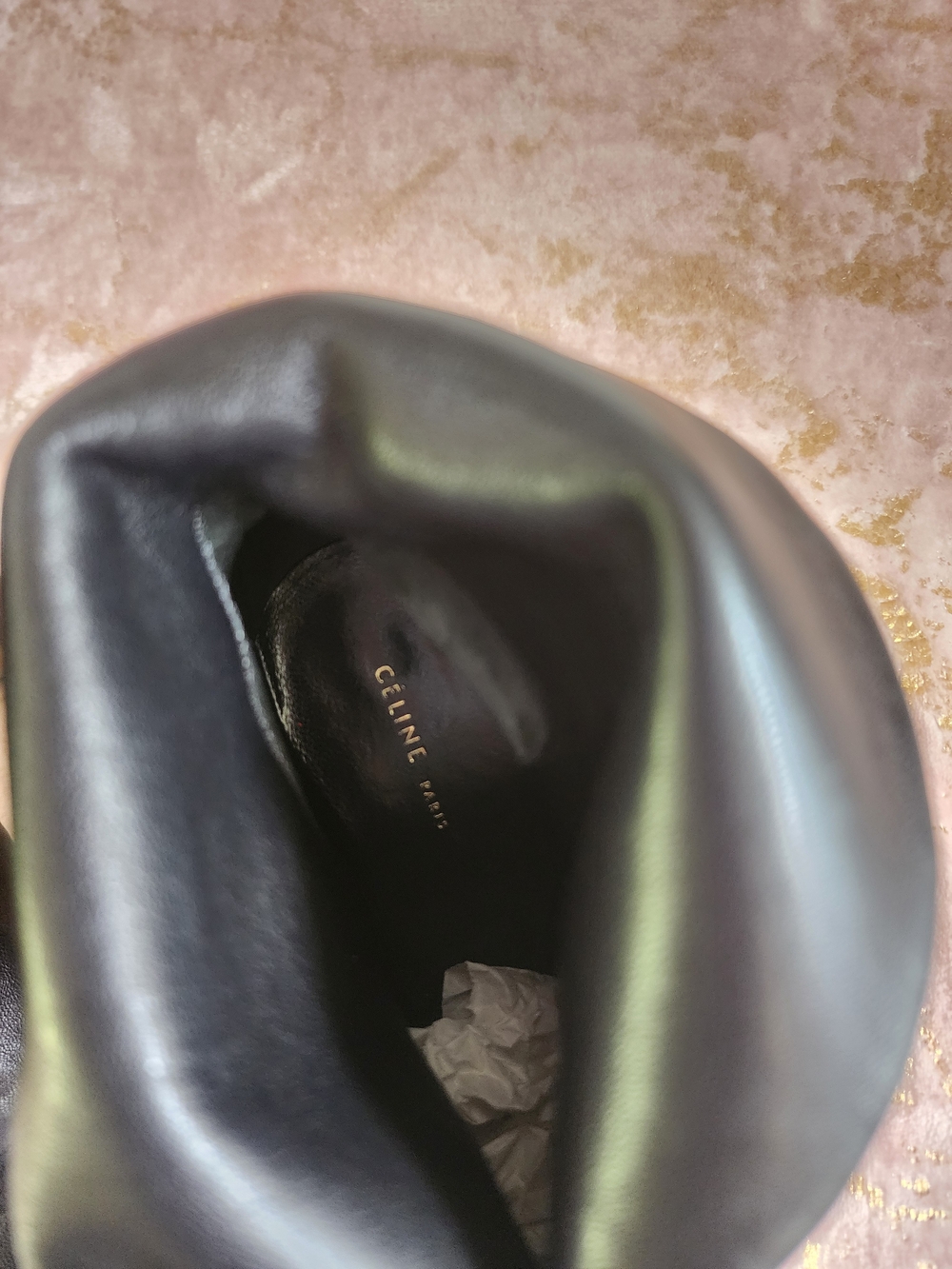 CELINE | Black Leather Wrap Ankle Boots - Picture 10 of 15